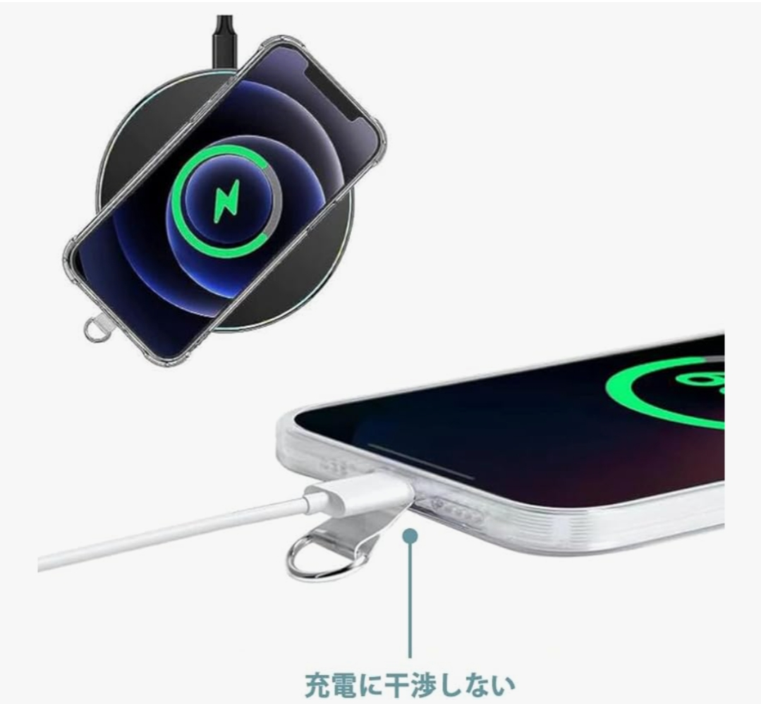 ストラップホルダー 透明 シルバー